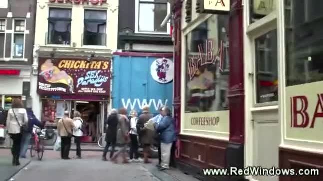 Tourist visiting the red light district